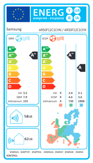 Klimatska naprava Samsung NORDIC Airise S2 AR50F12C1CHNEE/AR50F12C1CHXEE - slika 2